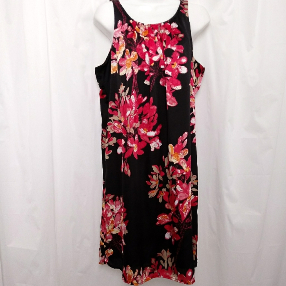 Dana Buchman Tropical Floral Sleeveless Sheath Dress